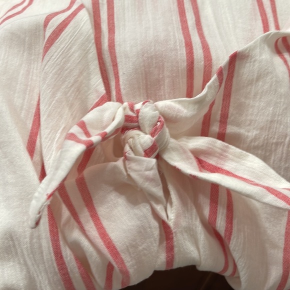 BCBG Tie-Front Striped Romper - Picture 6 of 6